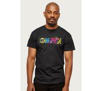 One Piece Men's Anime Pirate Life Straw Hat Pirates Logo T-Shirt in Black | Size: Large One Piece Black L