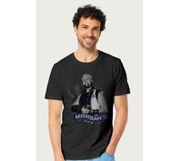 One Piece Men's Axe Hand Morgan Marine Captain Live Action T-Shirt in Black | Size: Large One Piece Black L