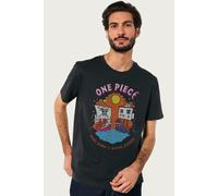 One Piece Men's Going Merry X Marine Warship Straw Hat Pirates T-Shirt in Black | Size: Large One Piece Black L