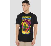 One Piece Men's I Survived Party'S Bar T-Shirt in Black | Size: Large One Piece Black L