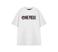 One Piece Men's Logo Cross Bones Short Sleeved T-Shirt | White | Size: Medium One Piece White M
