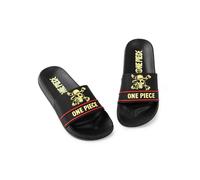 One Piece Men's Logo Sliders | Boys Black | Official Merch | Size: 1 One Piece Black 1