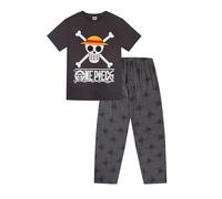 One Piece Mens Long Pyjamas (Medium) Black