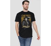 One Piece Men's Mihawk Etched Portrait T-Shirt in Black | Size: XL One Piece Black XL