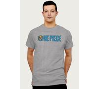 One Piece Men's Monkey D Luffy Straw Hat Badge Anime T-Shirt in Mid Grey | Size: Medium One Piece Mid Grey M