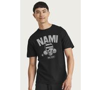 One Piece Men's Nami Straw Hat Pirates Navigator Skull Anime T-Shirt in Black | Size: 2XL One Piece Black 2XL