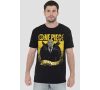 One Piece Men's Sanji Etched Portrait T-Shirt in Black | Size: 2XL One Piece Black 2XL