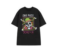 One Piece Men's Short Sleeved T-Shirt (Adult Black) in Black | Size: Large One Piece Black L