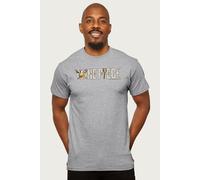 One Piece Men's Zeff Cook Pirates Badge Anime T-Shirt in Mid Grey | Size: Medium One Piece Mid Grey M