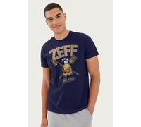 One Piece Men's Zeff Cook Pirates Emblem Anime T-Shirt in Navy | Size: Medium One Piece Navy M