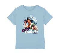 One Piece Miss Wednesday Doodle Kids T-Shirt, Light Blue, 7-8Y
