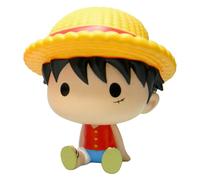 One Piece Monkey D. Luffy Rubber Chibi Piggy Bank PVC Money Bank PLASTOY