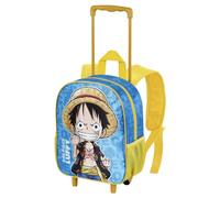 One Piece Monkey-Small Backpack with Wheels, Blue, 26 x 34 cm, Capacity 12.5 L