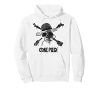 One Piece Mono Skull & Logo Pullover Hoodie