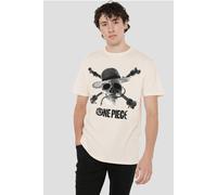One Piece Mono Skull Logo T-Shirt, Natural in Beige | Size: Medium One Piece Beige M