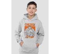 One Piece Nami Etched Portrait Youth Kids Pull-Over Hoodie, Athletic Heather One Piece Grey 5-6 Years