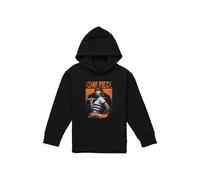 One Piece Nami Etched Portrait Youth Kids Pull-Over Hoodie, Black One Piece Black 7-8 Years