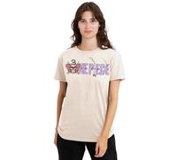 One Piece Neon Mr.3 Logo Ladies T Shirt, Natural, X-Large