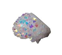 One piece of Natural White Crystal Cluster electroplated Angel Halo Quartz Mineral Energy Spiritual Healing Interior Decoration(60-80g)