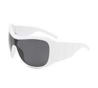 one piece oversized sunglasses women men vintage shield gradient hip hop sun glasses female driving shades,white gray,1PC
