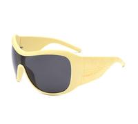 one piece oversized sunglasses women men vintage shield gradient hip hop sun glasses female driving shades,yellow grya,1PC