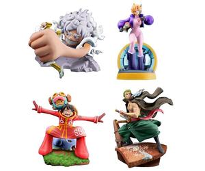 One Piece Petitrama PVC Mini-Statue Logbox Re Birth Egghead Set 9 cm