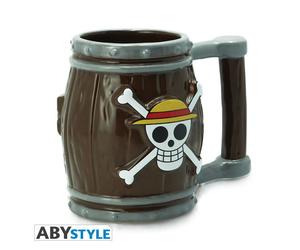 One Piece Pirate Ship Barrel Cup 3D Ceramic Mug ABYSTYLE