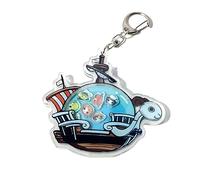 One Piece Pirate Ship Keychains Thousand Sunny- Going Merry Acrylic Ship Keychain Small Gift For One Piece Boat Collectible, Goingmerry, One Size