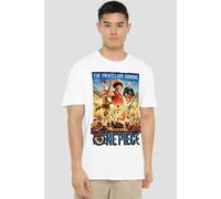 One Piece Pirates Are Coming Poster T-Shirt One Piece White XXL