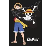 One Piece Polar Fleece Jolly Roger Monkey D. Luffy Blanket One Piece Multicolor