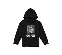 One Piece Poster T-Shirt Youth Kids Pull-Over Hoodie, Black | Size: 9-11 Years One Piece Black 9-11 Years