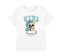 One Piece Princess Vivi Collegic Skull Kids T-Shirt, White, 7-8Y