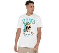 One Piece Princess Vivi Collegic Skull Unisex T-Shirt, White, Large