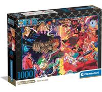 Clementoni One Piece 39922 1000 Piece Puzzle with Poster - Tactics Game for Manga and Anime Fans - for Adults and Children from 14 Years