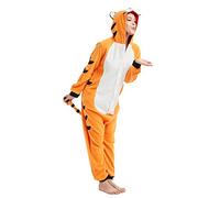 One-Piece Pyjamas Animal Costume Halloween Adult Cosplay Christmas Jumpsuit Tiger L