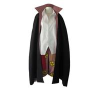 ONE PIECE Red Hair Shanks Cosplay Anime Costume Overcoat Uniform Set for Men Boys (X-Large)