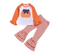One-Piece Romper Baby Halloween Costume Outfits Ghost Pumpkin Fancy Dress Jumpsuit with Hat Unisex Kids Newborn Cute Cosplay Party Orange