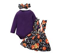 One-Piece Romper Baby Halloween Costume Outfits Pumpkin Kids Fleece Jumpsuit Unisex Clothes with Hat for Boys Girls Cosplay Party Purple