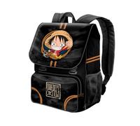 One Piece Ropes-EXP Expandable Backpack, Black, 21 x 33 cm, Capacity 28 L