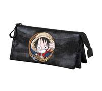 One Piece Ropes-Triple Pencil Case, Black, 23 x 11 cm