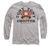 One Piece Season Two Chopper Face Unisex Long Sleeve T Shirt, Heather Grey, XL