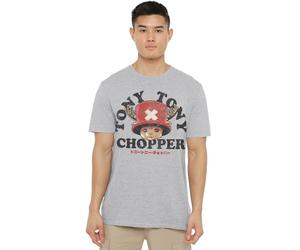 One Piece Season Two Chopper Face Unisex T Shirt, Heather Grey, X-Large