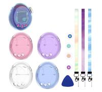 One-piece Shell Protective Case for Tamagotchi Paradise PC Protective Cover Shock-Resistant and Drop-Proof Case with Removable Lanyard (Clear)