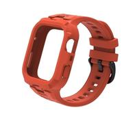 One piece silicone soft Sport Band case for Huawei Watch Fit 4/4Pro wristband Replaced Silicone Breathable Bracelet Accessories(Orange,For fit 4)