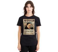 One Piece Sir Cr Pirate Wanted Poster Ladies T-Shirt, Black, Small