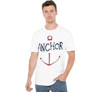 One Piece Sketch Anchor Simple Unisex T Shirt, White, Small