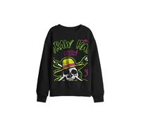 One Piece Sketch Skull & Cross Bones Kids Sweatshirt, Black | Size: 9-11 Years One Piece Black 9-11 Years
