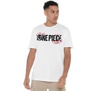 One Piece Skull Piracy Forever Front Back Unisex T Shirt, White, XX-Large