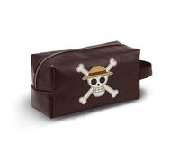 One Piece Skull-Plus Brick Travel Toiletry Bag, Brown, 27 x 13 cm