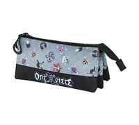 One Piece Skull Symbols-FAN Triple Pencil Case 2.0, Grey, 23 x 11 cm